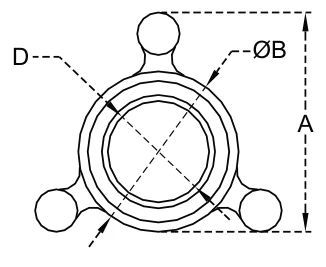 Top Link Locking Collars - Forged – dimension drawing with measurements