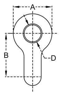 Top Link Locking Collar – dimension drawing with measurements