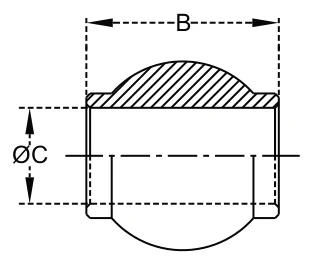 Top Link Balls – dimension drawing with measurements