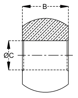 Balls - Lower Link – dimension drawing with measurements