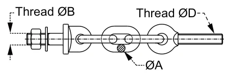 Side Chain Link – dimension drawing with measurements