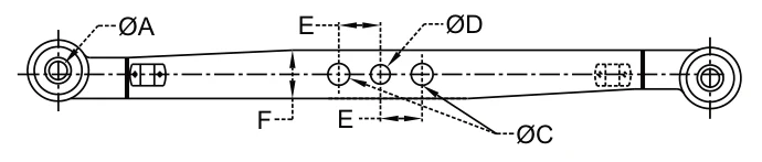 Lower Links – dimension drawing with measurements