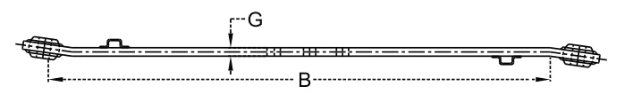 Lower Links – dimension drawing with measurements
