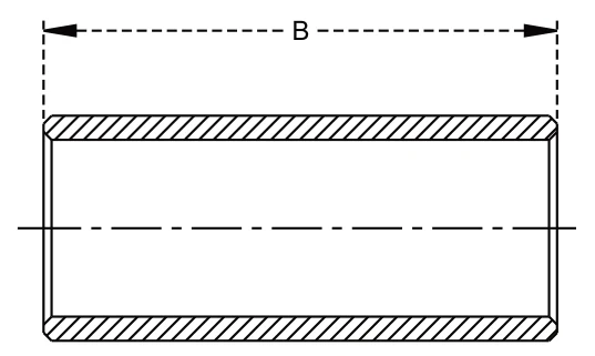 Bushes – dimension drawing with measurements