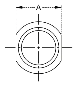 Tine Bushing Short Type – dimension drawing with measurements