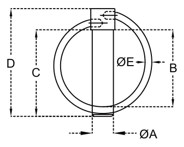 Linch Pins – dimension drawing with measurements