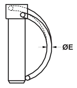 Linch Pins (square) - With Chain – dimension drawing with measurements