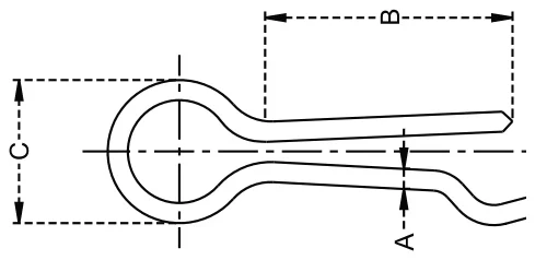 Hair Clips – dimension drawing with measurements