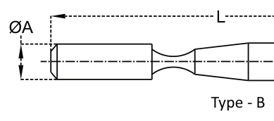 Yoke Pin - Quick Release – dimension drawing with measurements