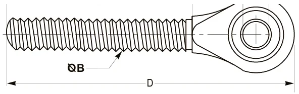 Top Link Ends – dimension drawing with measurements