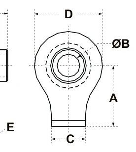 Weld On Ends (forged) – dimension drawing with measurements