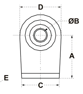 Weld On Ends (forged) – dimension drawing with measurements