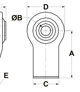 Weld On Ends (forged) – dimension drawing with measurements