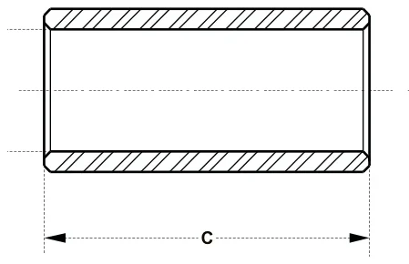 Toplink Reducer Bushings – dimension drawing with measurements