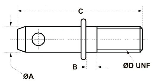 Stabilizer Pins – dimension drawing with measurements