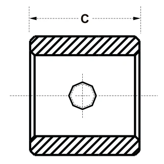 Shaft Set Collars – dimension drawing with measurements