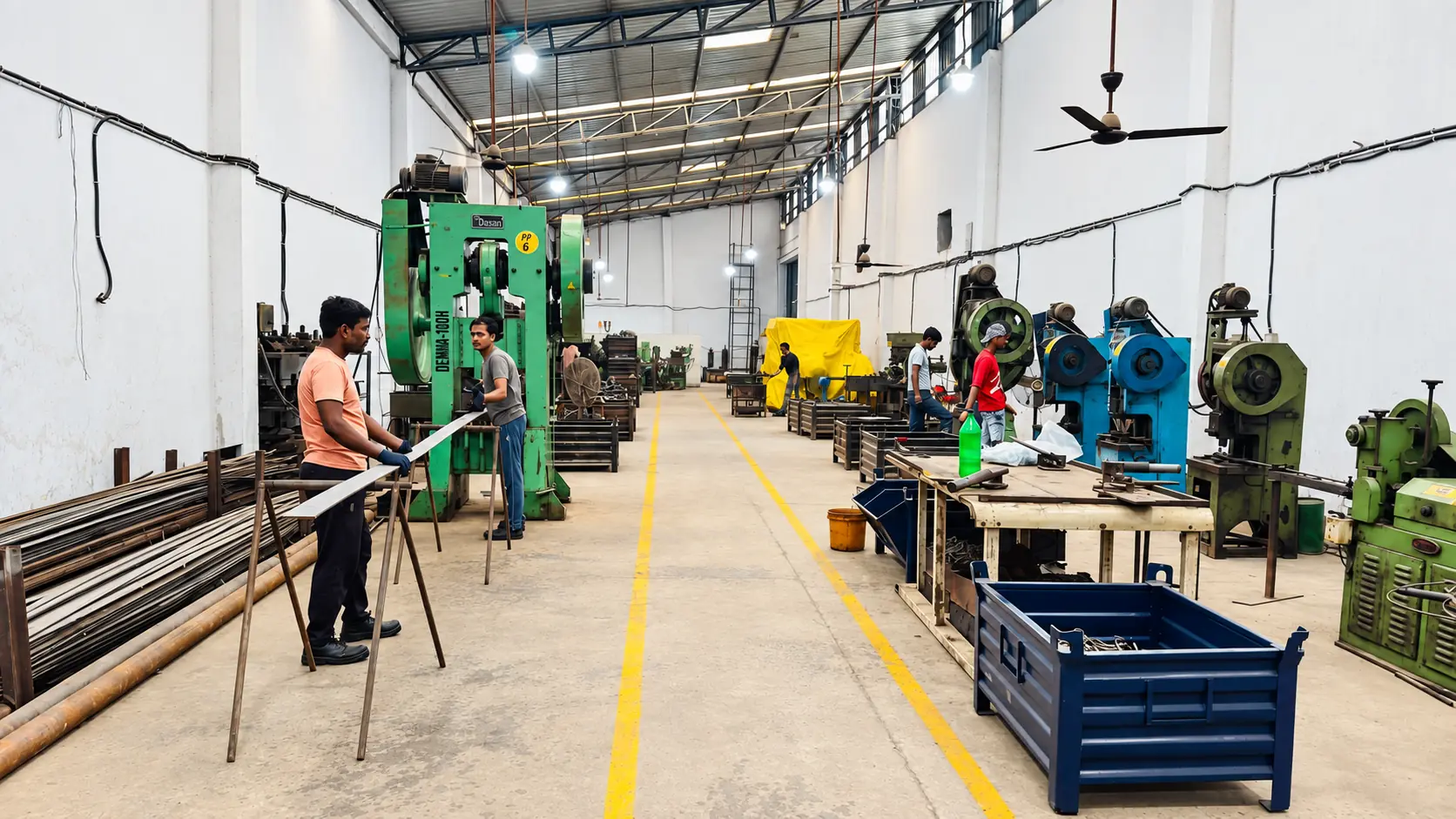Power presses for tractor linkage parts