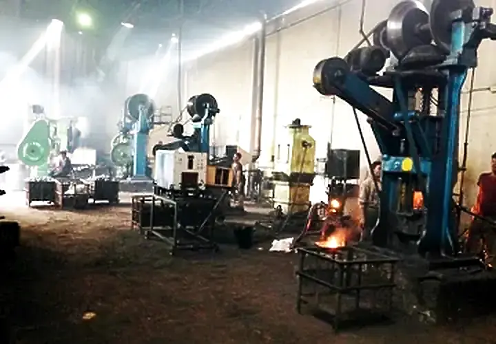 Hot forging of tractor parts on drop-forging hammers