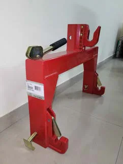 3-point quick hitch for tractors, red powder coated, with locking levers